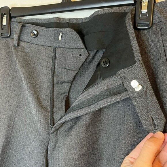 Jos. A. Banks Executive Collection Tailored Fit Gray Dress Pants Size 34 Waist - Picture 3 of 8